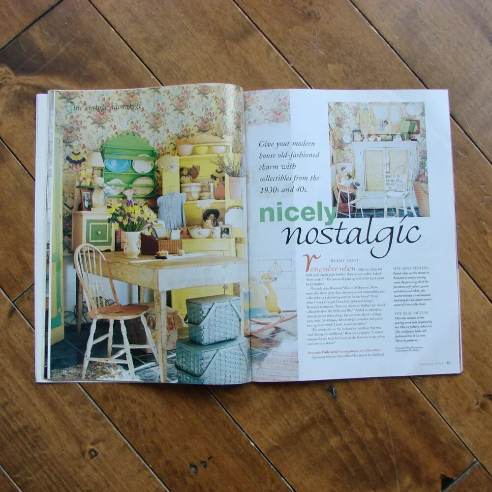 Flea Market Vintage Antique Decorating Magazines Lot of 5 Country Cottage Style - Picture 7 of 16